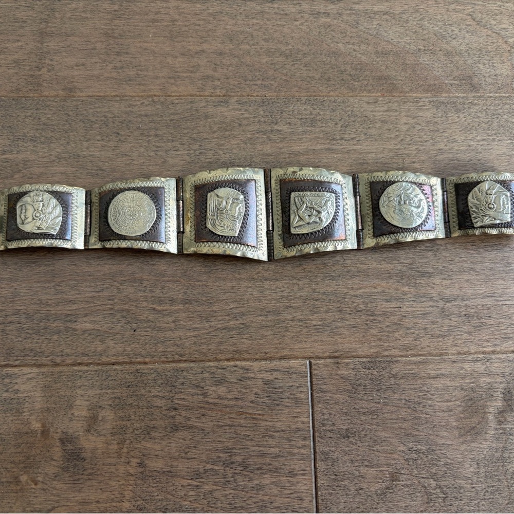 Vintage Taxco Warrior Silver and bronze Bracelet